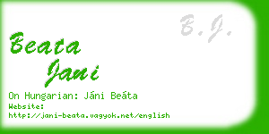 beata jani business card